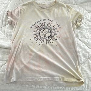 Streetwear society, pink and yellow tie dye, astronomy shirt. Size: S